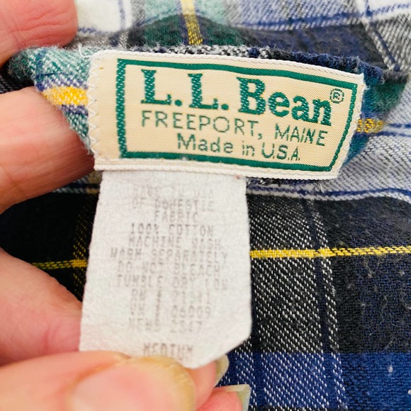 L.L. Bean Maine VTG Scotch Plaid 100% Cotton Mens Pajamas USA Sz Small Medium - Picture 4 of 8